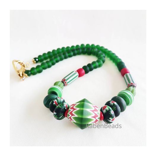 RB Green Beads Necklace