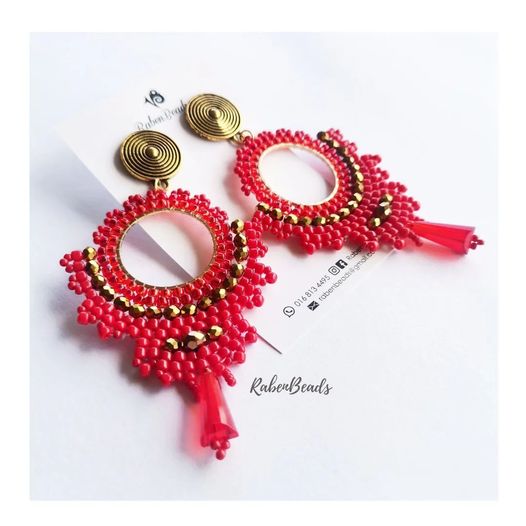 RB RED Statement Earrings
