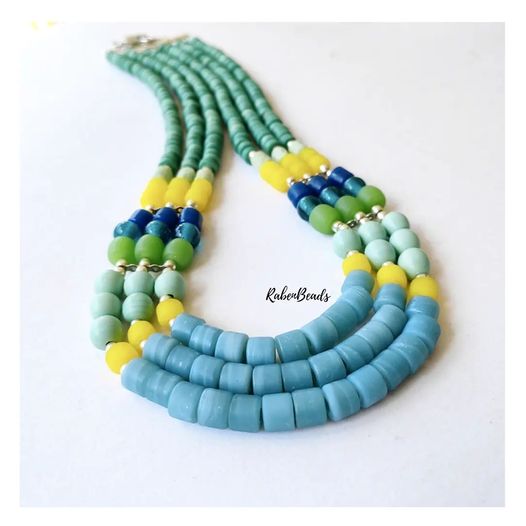 RB Pastel Mixed Colors Indonesian Necklace