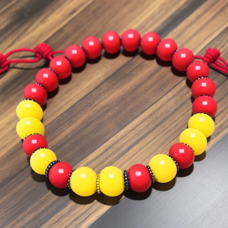 Sunset Serenade Yellow and Red Bracelet