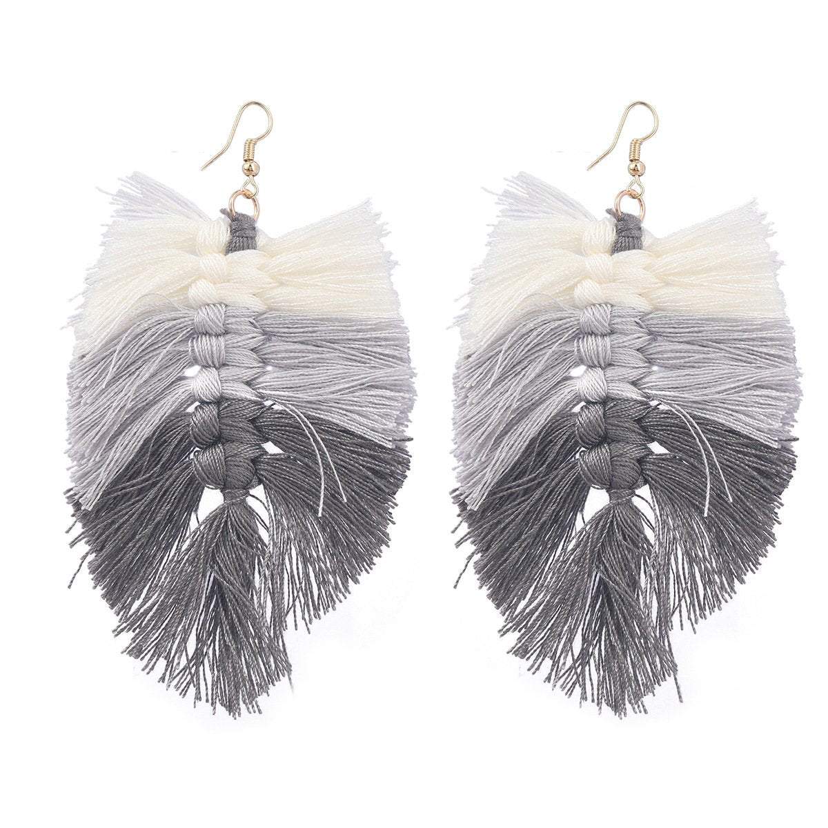 Women's Bohemian Hand Woven Color Matching Earrings