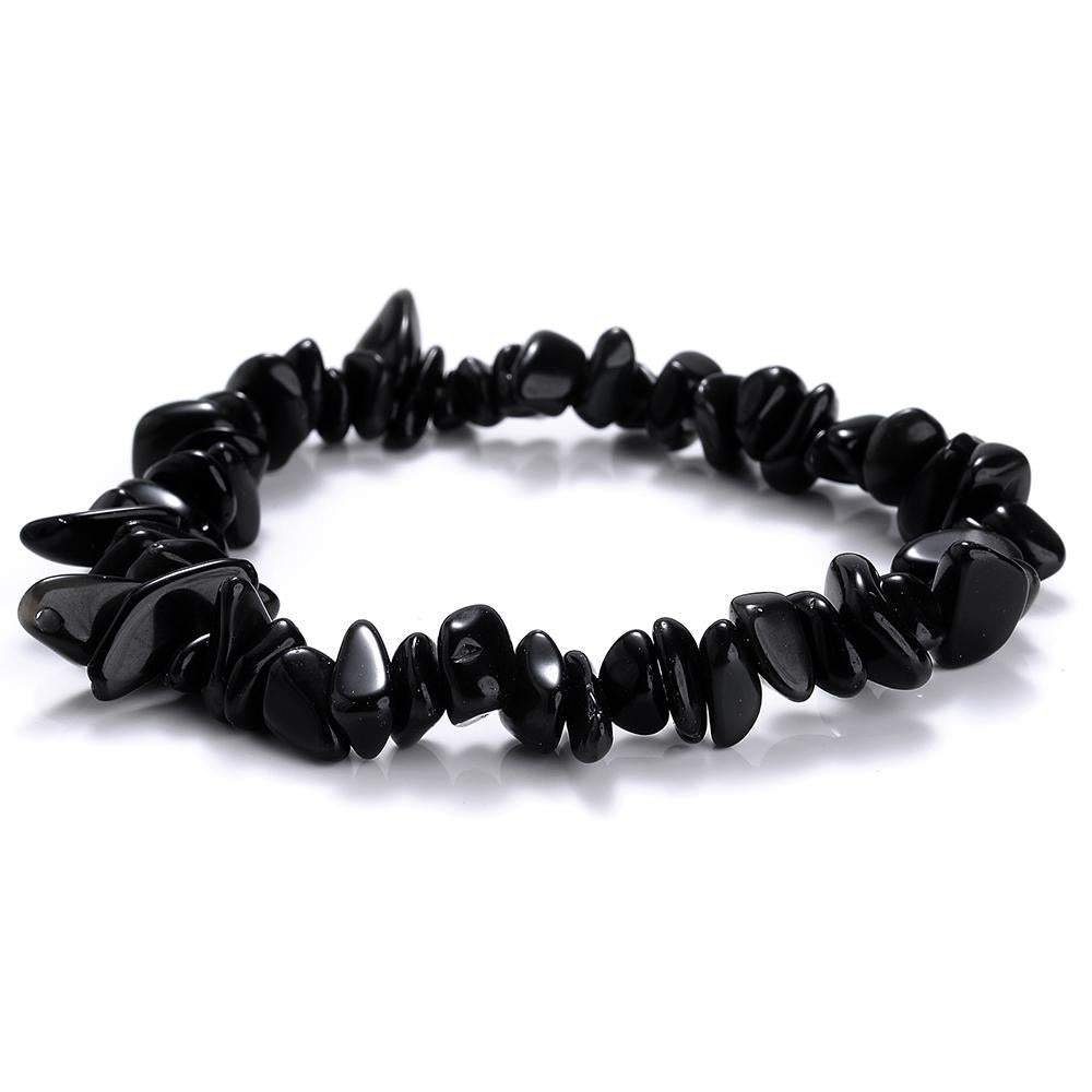 Irregular Natural Stone Crystal Beads Stretch Bracelet