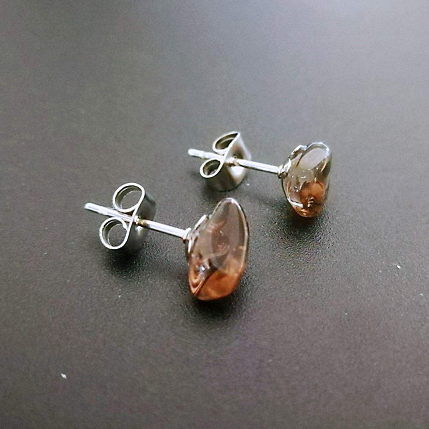 Natural Stone Ear Post Stud Earrings