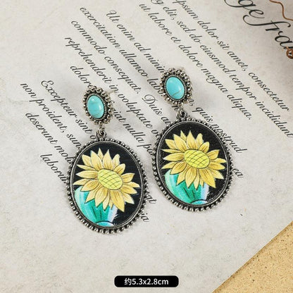 Multi-style Retro National Style Contrast Colorful Earrings