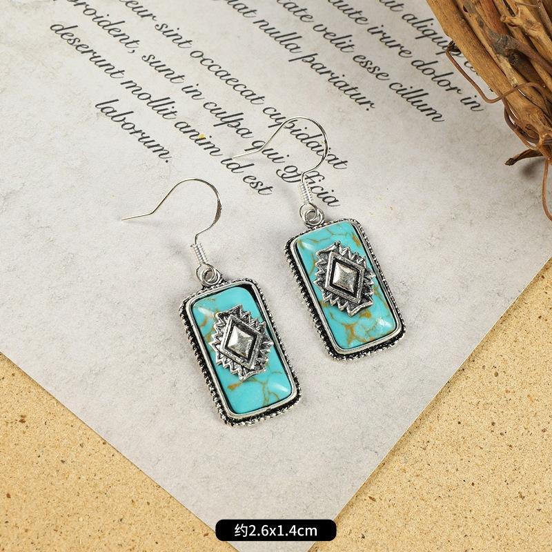 Multi-style Retro National Style Contrast Colorful Earrings