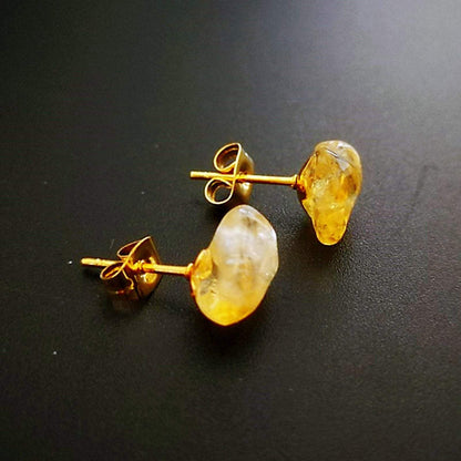 Natural Stone Ear Post Stud Earrings