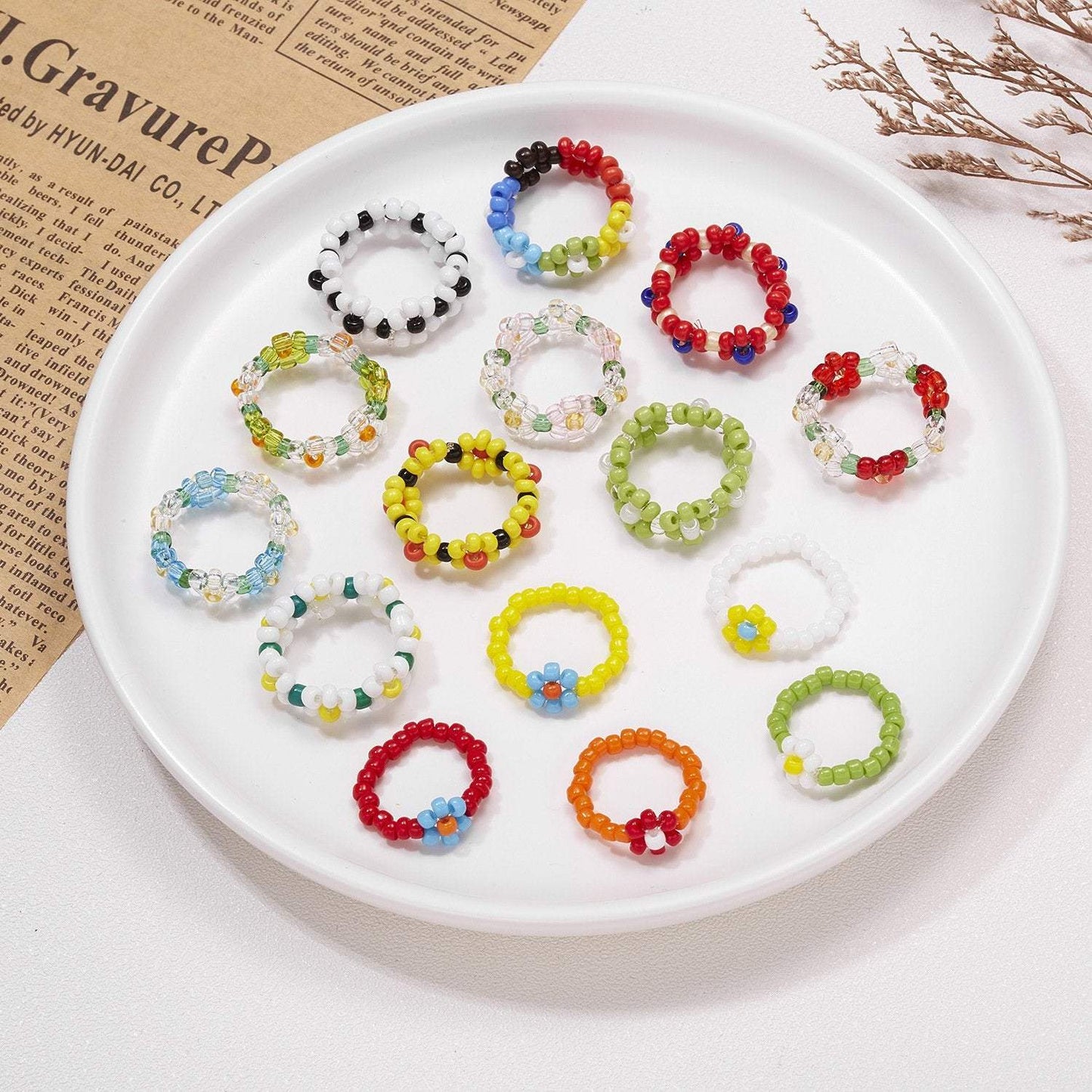 Women's Bead Ring Fashion Jewelry