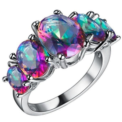 Luxury Stones Women Jewelry Purple Zircon Rings