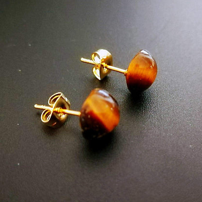 Natural Stone Ear Post Stud Earrings