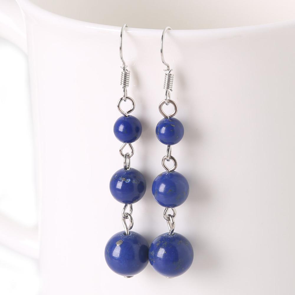 Women Summer Natural Stone Drop Earrings