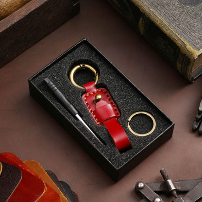 Genuine Leather Cars Keychain