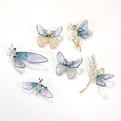 Wings Dragonfly Brooch Butterfly Corsage Bee Pin