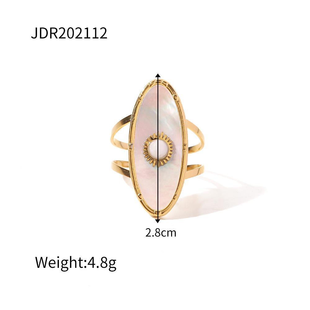 Retro Irregular Gems Do Not Fade Stainless Steel Open Ring