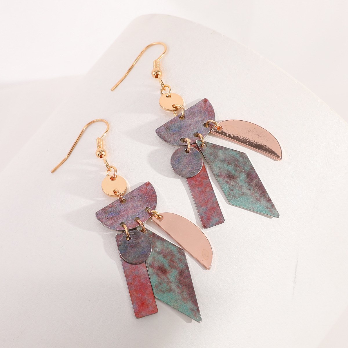 New Simple colourful Geometric Earrings