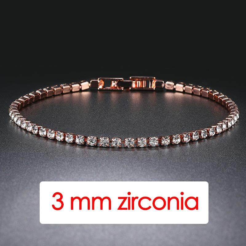 Hiphop Tennis Zirconia Mens Crystal Bracelet