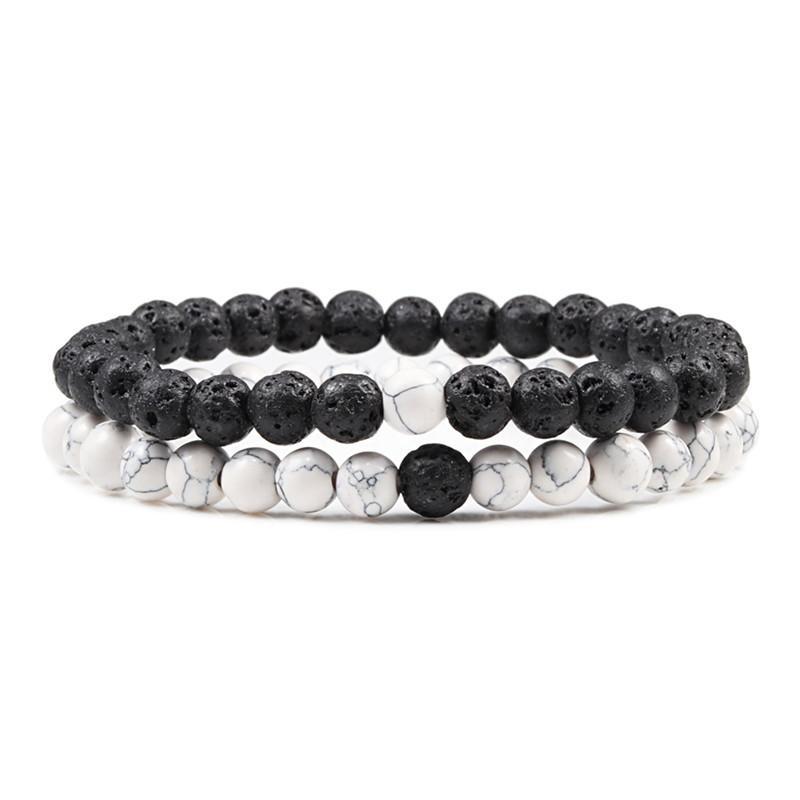 Natural Stone Lava Beaded Yoga Bracelets