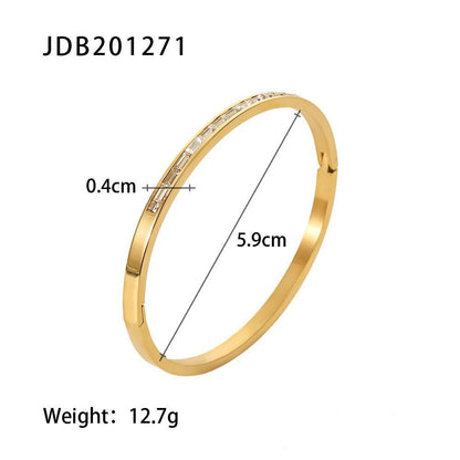 High Quality Stainless Steel Open Gold Bracelet