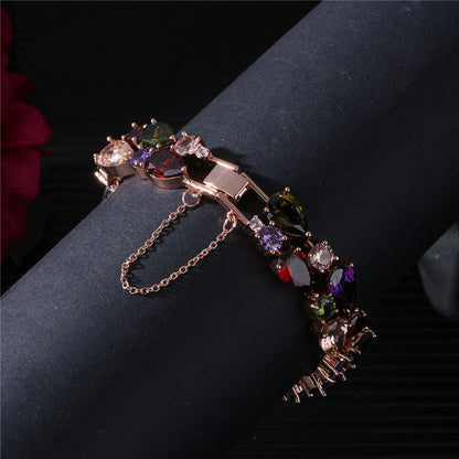 Women's Colorful Mona Lisa AAA Zircon Bracelet