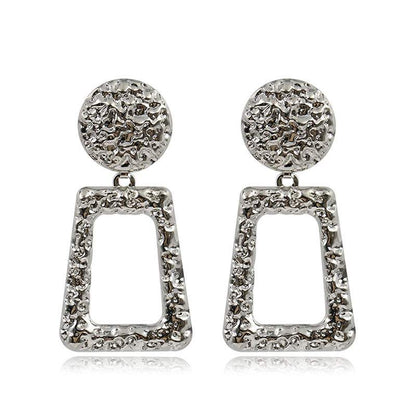 Embossed Geometric Irregular Embossed Women's Earrings