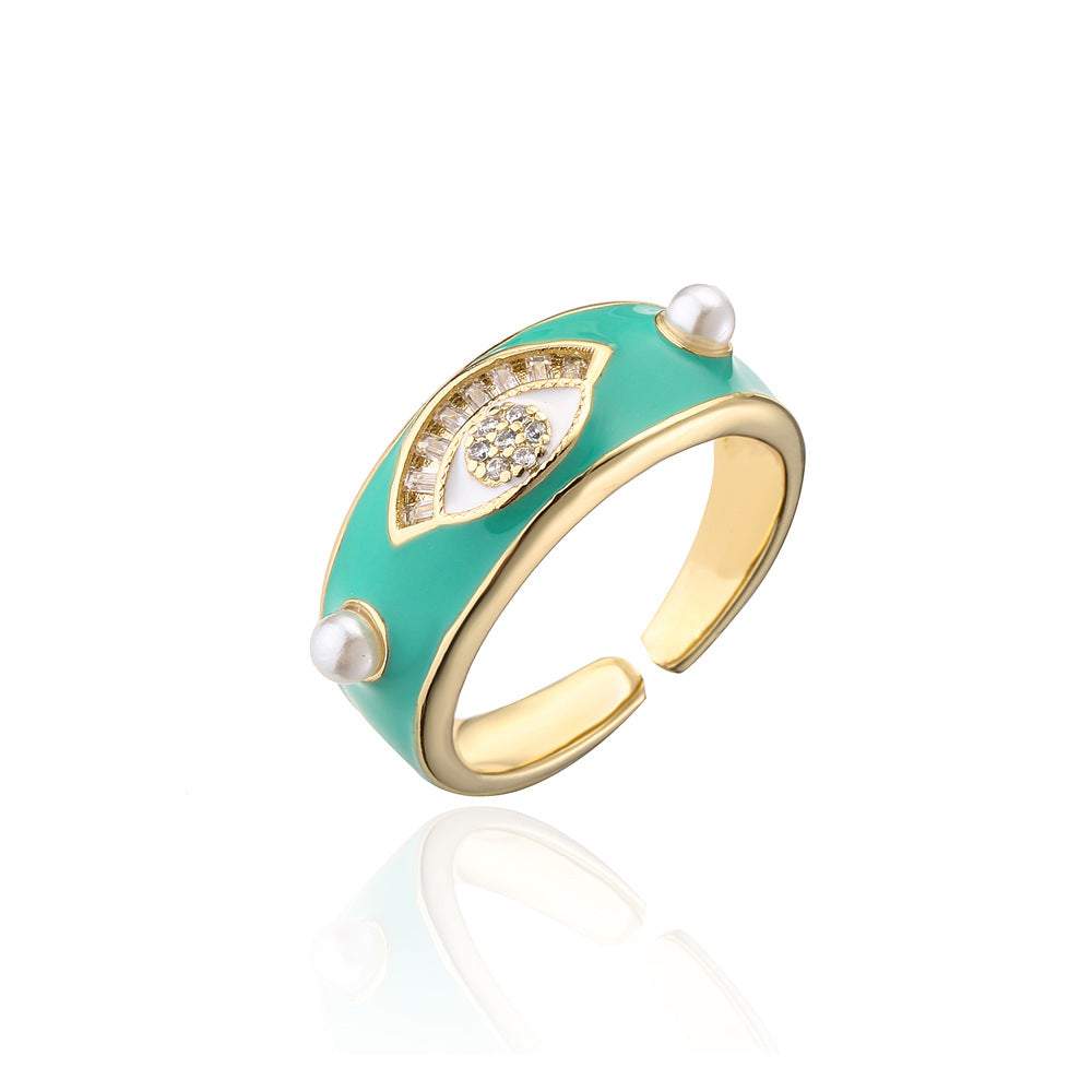 Drip Zircon Statement Open Ring