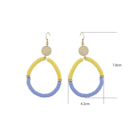 New Popular Personality coloured Soft Ceramic Earrings