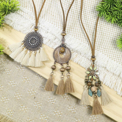 3pcs/set Bohemian Handmade Tassel Pendant Necklace