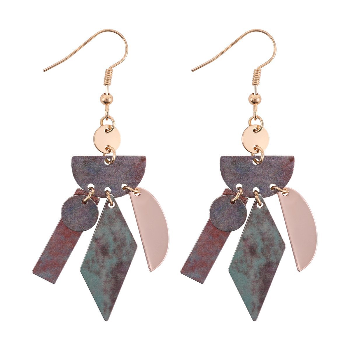 New Simple colourful Geometric Earrings