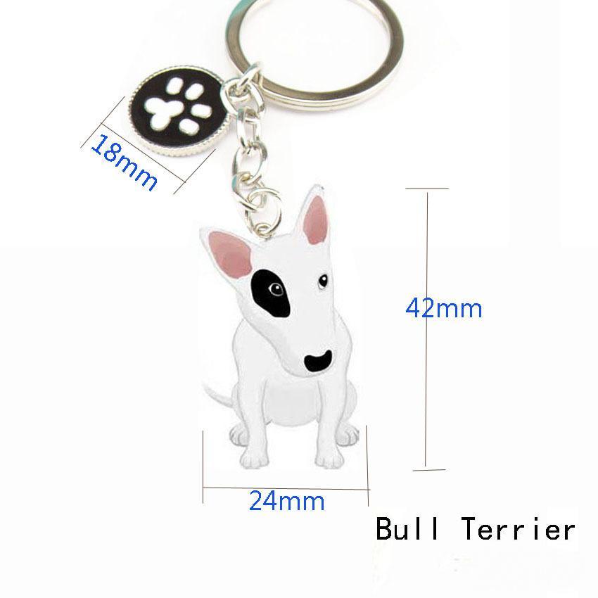 Multicolour Pet Dog Painted Zinc Alloy Keychain