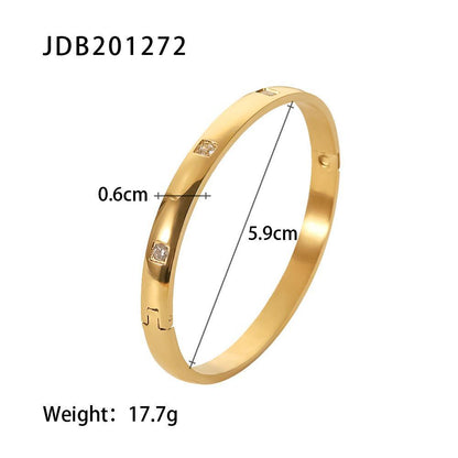 High Quality Stainless Steel Open Gold Bracelet