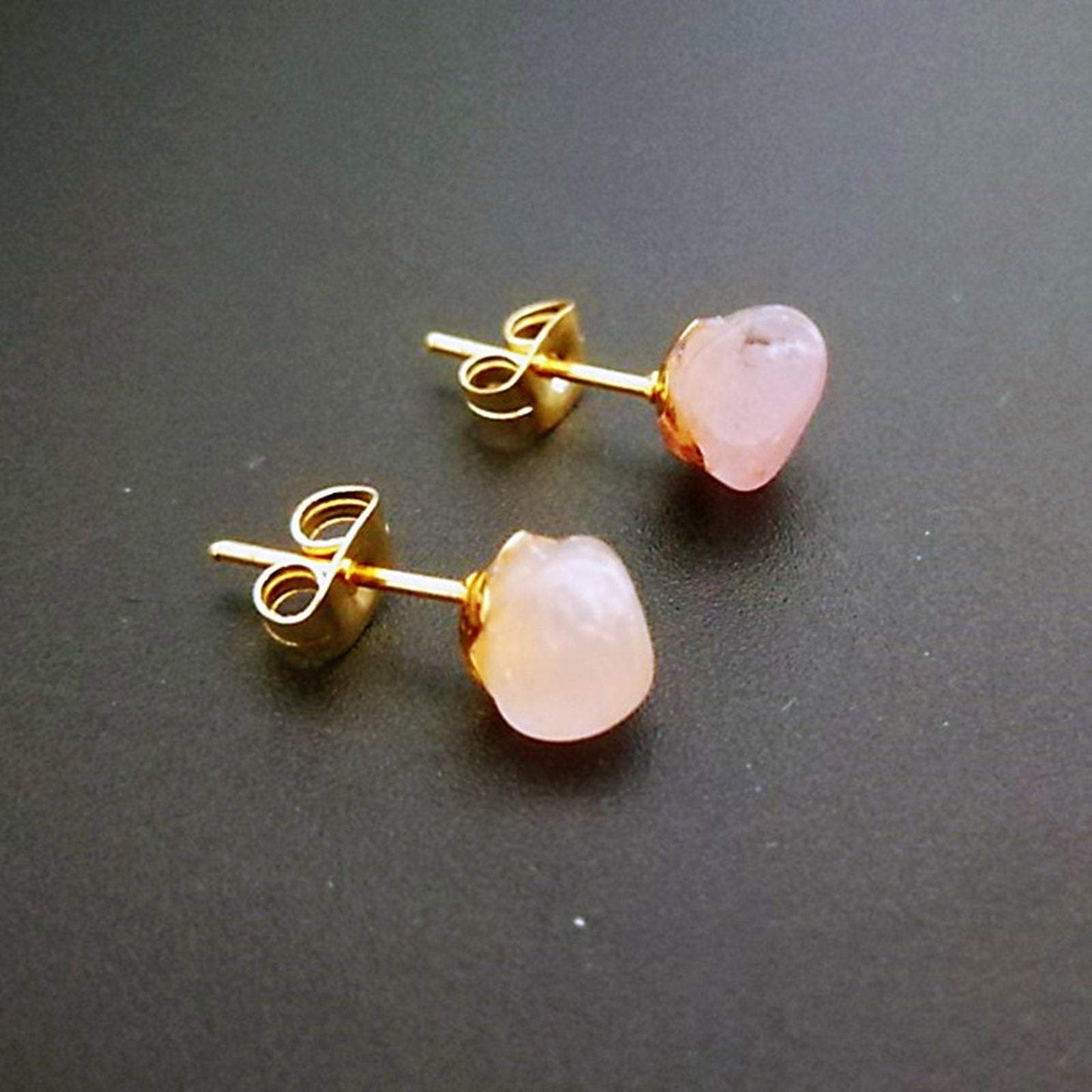 Natural Stone Ear Post Stud Earrings