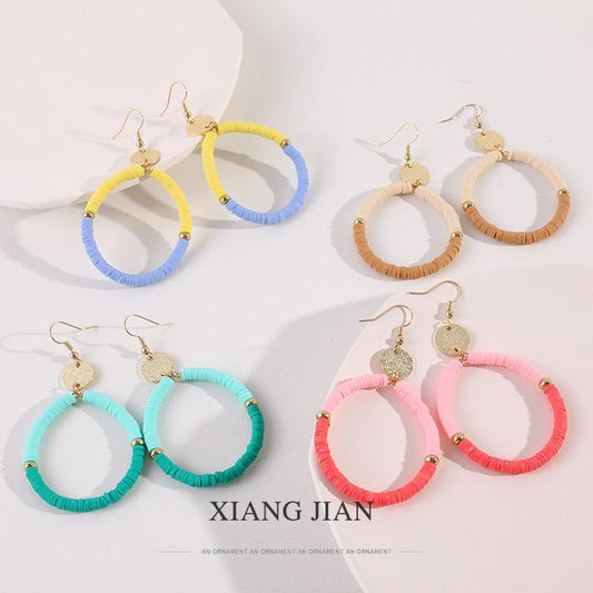 New Popular Personality coloured Soft Ceramic Earrings