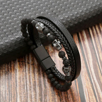 Geometric Gem Metal Patchwork Men'S Bracelets