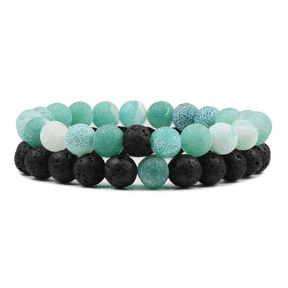 Natural Stone Lava Beaded Yoga Bracelets