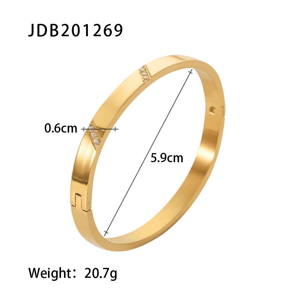 High Quality Stainless Steel Open Gold Bracelet