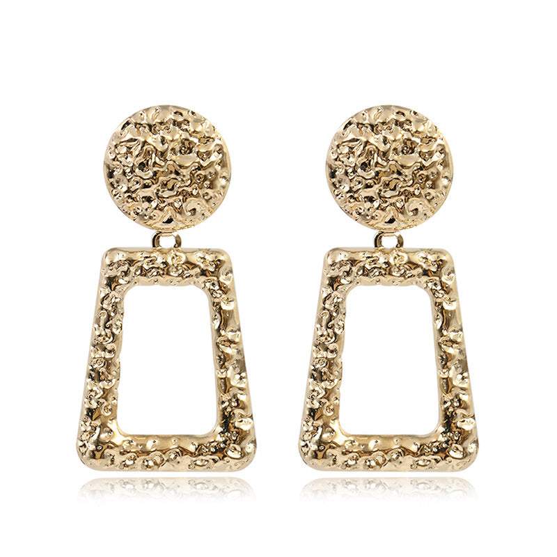 Embossed Geometric Irregular Embossed Women's Earrings