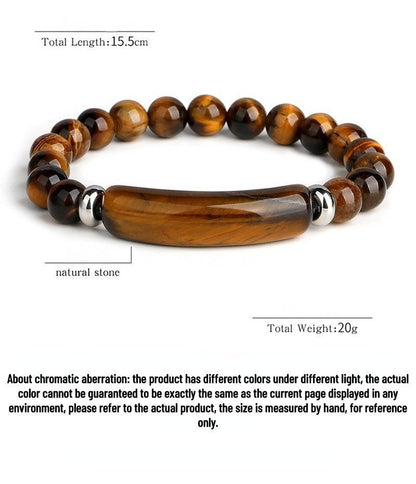 Natural Agate Stone Tiger Eye Stone Obsidian Crystal Bracelet