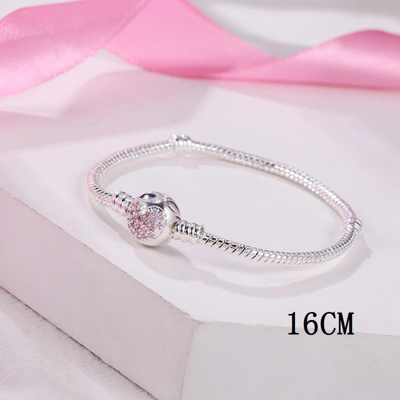 DIY love copper micro setting Zircon Bracelet