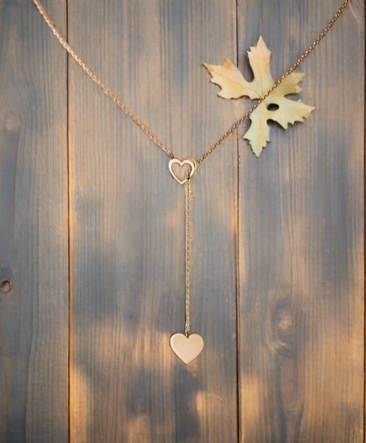 Peach Heart Hollow Love Necklace