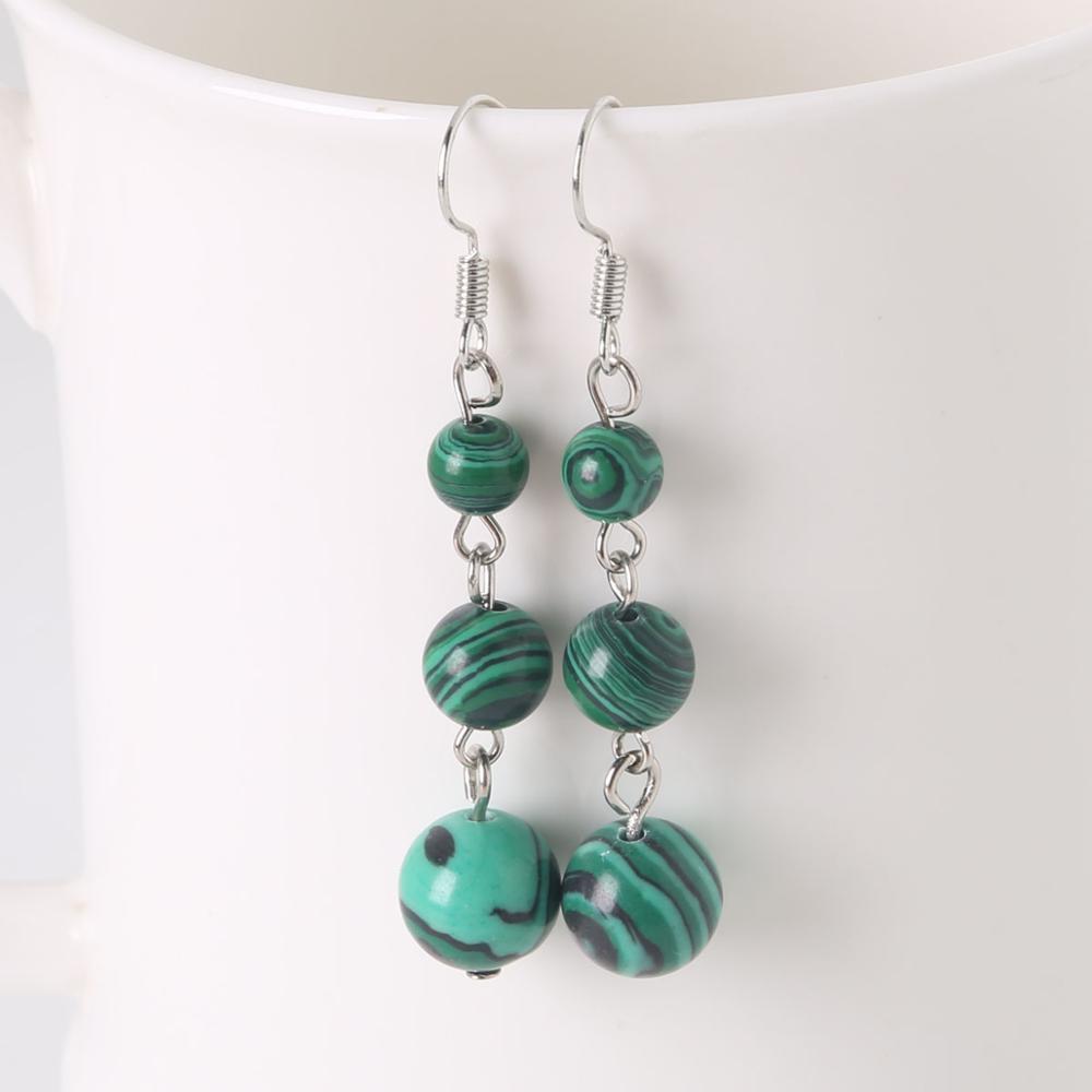 Women Summer Natural Stone Drop Earrings