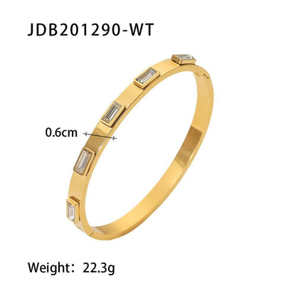 High Quality Stainless Steel Open Gold Bracelet