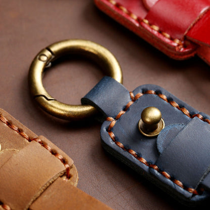 Genuine Leather Cars Keychain