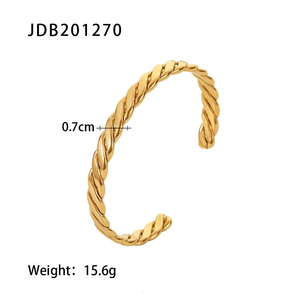 High Quality Stainless Steel Open Gold Bracelet