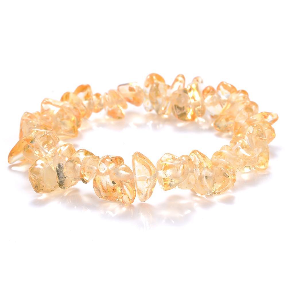 Irregular Natural Stone Crystal Beads Stretch Bracelet