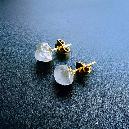 Natural Stone Ear Post Stud Earrings