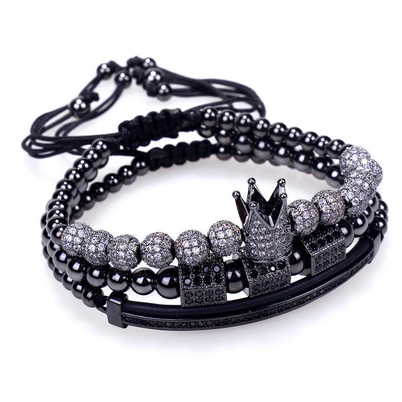 Hip Hop Cubic Micro Pave CZ Charm Bracelets